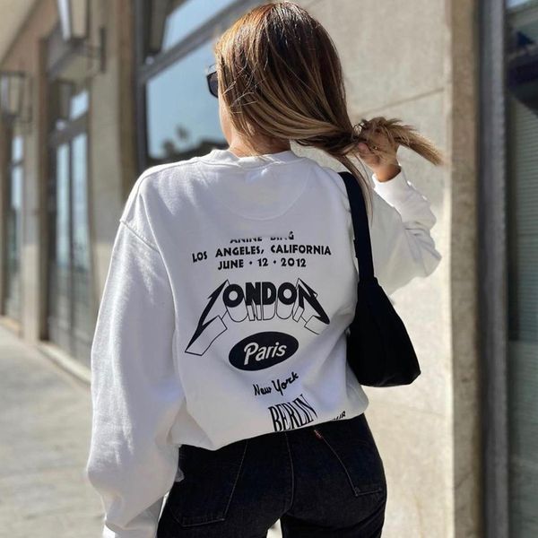 women s jackets sweter bercetakan huruf atasan kaus longgar jalan kasual katun musim gugur dingin wanita pullover mode 230509, Black;brown
women s jackets sweter bercetakan huruf atasan kaus longgar jalan kasual katun musim gugur dingin wanita pullover mode 230509, Black;brown