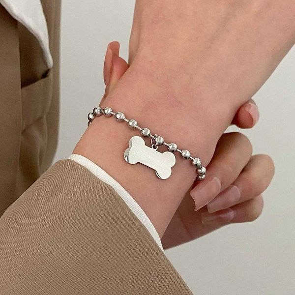 stainless steel bone bracelet ins link personalized hip hop round beads chain ornament wholesale, Black
stainless steel bone bracelet ins link personalized hip hop round beads chain ornament wholesale, Black