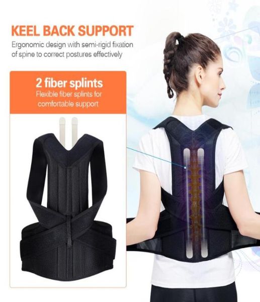 adjustable back posture corrector support shoulder pain relief brace lumbar upper lower strap belt men women health care4061053, Black;blue
adjustable back posture corrector support shoulder pain relief brace lumbar upper lower strap belt men women health care4061053, Black;blue