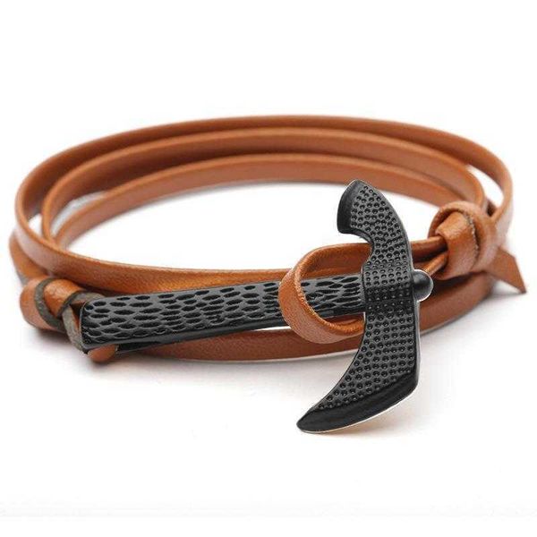 retro multi layer woven charm anchor chain fashion trend axe leather rope wristband bracelet, Golden;silver
retro multi layer woven charm anchor chain fashion trend axe leather rope wristband bracelet, Golden;silver
