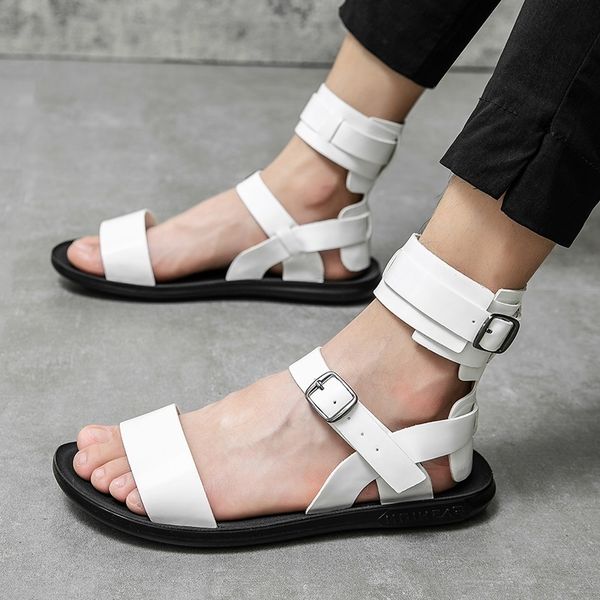 sandals summer men gladiators high belt leather casual shoes breathable beach outdoor slippers black white plus size 230508
sandals summer men gladiators high belt leather casual shoes breathable beach outdoor slippers black white plus size 230508