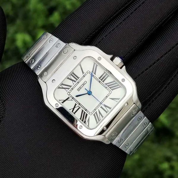 santos watch designer luxury wristwtach, Slivery;golden
