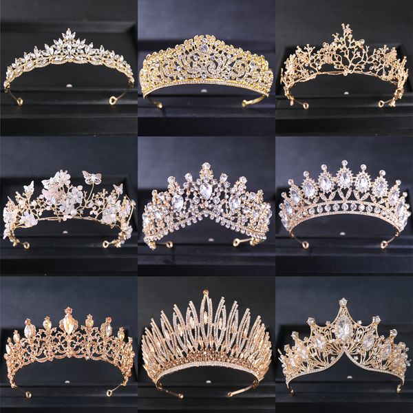 bride's wedding crown, european and american atmosphere, exquisite crystal diamonds, grand crown, performance show headwear, dress acce, Silver
bride's wedding crown, european and american atmosphere, exquisite crystal diamonds, grand crown, performance show headwear, dress acce, Silver