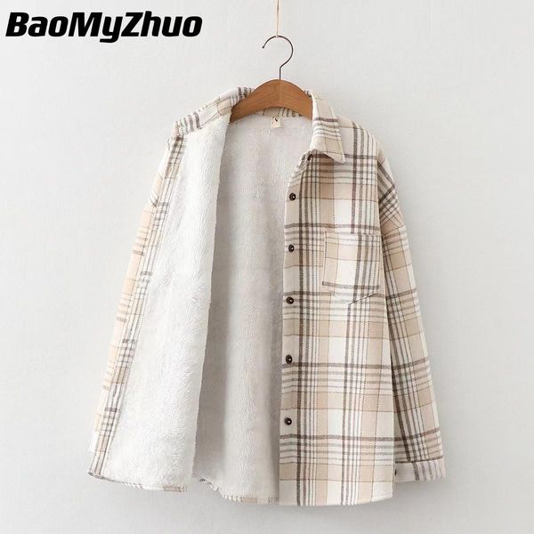 jackets 2023 winter thick velvet plaid shirts jacket women autumn keep warm blouses and new casual slim female clothes coat outwear, Black;brown
jackets 2023 winter thick velvet plaid shirts jacket women autumn keep warm blouses and new casual slim female clothes coat outwear, Black;brown