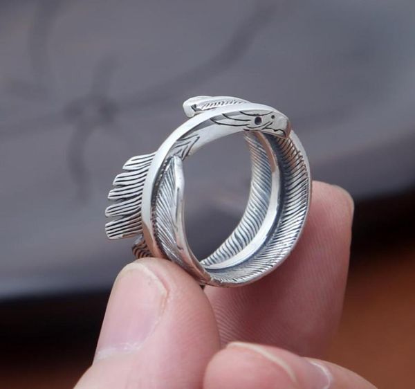 925 sterling silver adjustable band rings crooked curly eagle feather simple antique vintage handmade designer punk luxury jewelry6163790
925 sterling silver adjustable band rings crooked curly eagle feather simple antique vintage handmade designer punk luxury jewelry6163790