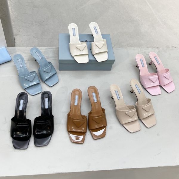 5cm luxurys triangle slippers women high heels buckle stiletto patent heel sandal summer beach party dress shoes fashion slides flip flops, Black
5cm luxurys triangle slippers women high heels buckle stiletto patent heel sandal summer beach party dress shoes fashion slides flip flops, Black