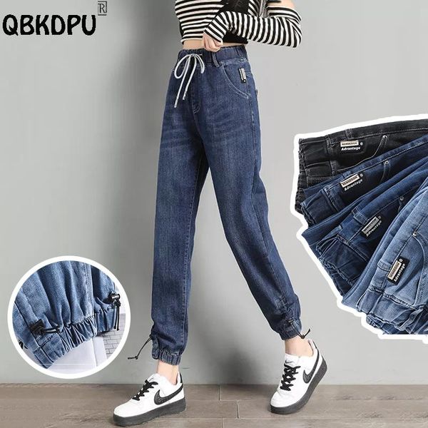 jeans casual elastic high waist jogger jeans women streetwear drawstring banded harem vaqueros anklelength wash baggy denim pants, Blue
jeans casual elastic high waist jogger jeans women streetwear drawstring banded harem vaqueros anklelength wash baggy denim pants, Blue