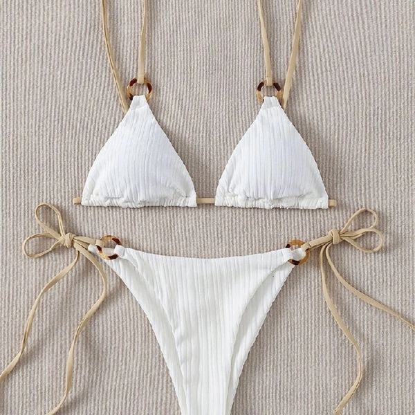 women's swimwear bikini set cute white plain ring linked spaghetti strap triangle thong biquini swimsuit swimwear women bathing suit b0, White;black
women's swimwear bikini set cute white plain ring linked spaghetti strap triangle thong biquini swimsuit swimwear women bathing suit b0, White;black