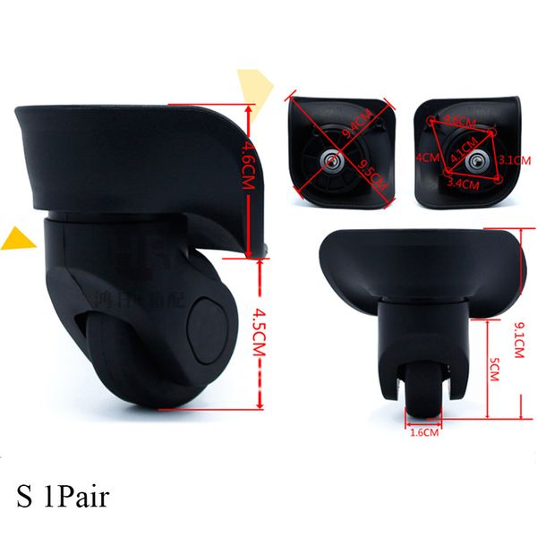 bag parts accessories a01 trolley case luggage wheel universal travel suitcase parts accessories rubber luggage wheel replacement wheels 230, Black
bag parts accessories a01 trolley case luggage wheel universal travel suitcase parts accessories rubber luggage wheel replacement wheels 230, Black