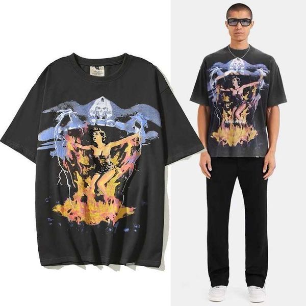 men's t-shirt designer's clothes printed hip hop short sleeves loose men's and women's same style couples spring and sum, White;black
men's t-shirt designer's clothes printed hip hop short sleeves loose men's and women's same style couples spring and sum, White;black