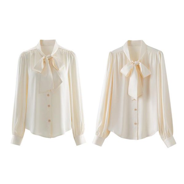 polos 2022 new office lady blouse spring autumn full sleeve female shirt bow trim elegant blouses solid temperament cardigan top, White
polos 2022 new office lady blouse spring autumn full sleeve female shirt bow trim elegant blouses solid temperament cardigan top, White