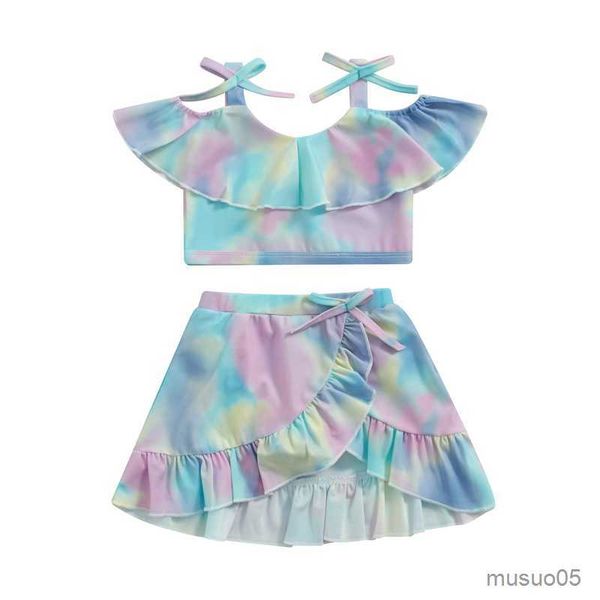 two-pieces kids baby girl swimsuits summer tie-dye print sleeveless camisole and ruffled beach skirt set swimwear bathing suit, Blue
two-pieces kids baby girl swimsuits summer tie-dye print sleeveless camisole and ruffled beach skirt set swimwear bathing suit, Blue