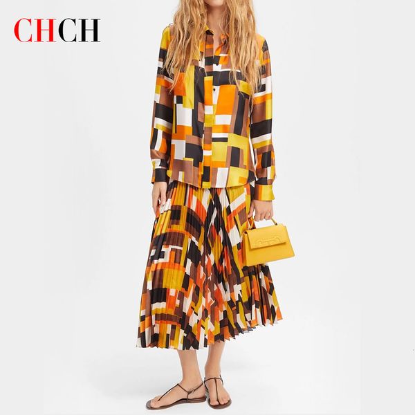 two piece dress chch brand women skirts summer fashion print shirt woman folds suits retro soft long sleeve blouse outfits 230509, White
two piece dress chch brand women skirts summer fashion print shirt woman folds suits retro soft long sleeve blouse outfits 230509, White