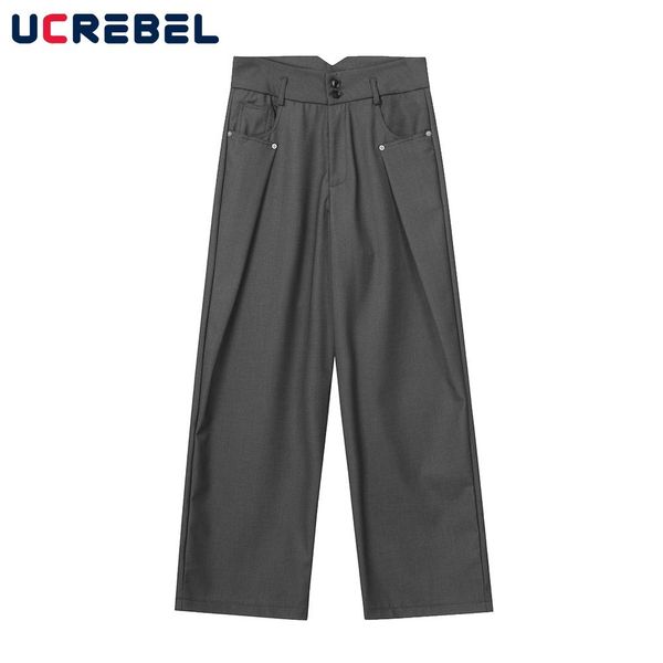 pants solid color casual pants mens streetwear pleated loose trousers men wide leg pants, Black
pants solid color casual pants mens streetwear pleated loose trousers men wide leg pants, Black