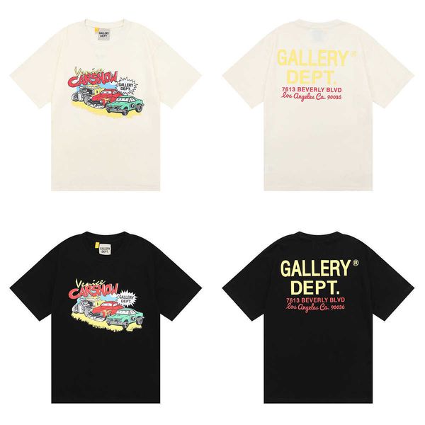 american fashion car letter printing short sleeved t-shirts men and women's high street loose half sleeves, Black;white
american fashion car letter printing short sleeved t-shirts men and women's high street loose half sleeves, Black;white