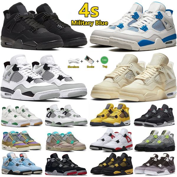 4 4s mens basketball shoes pine green military blue black cat thunder seafoam sail university blue bred lightning men women trainers sports
4 4s mens basketball shoes pine green military blue black cat thunder seafoam sail university blue bred lightning men women trainers sports