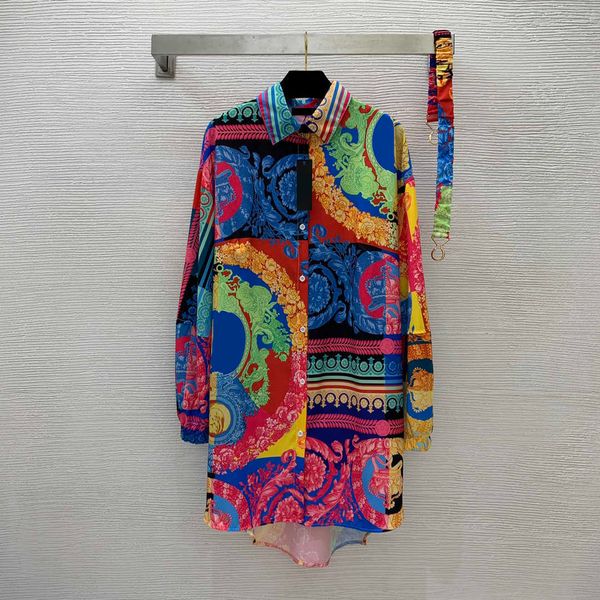 womens designer shirt dresses medusa portrait retro floral print with belt waist skinny long-sleeved dress long sleeves fashion brand women, Black;gray
womens designer shirt dresses medusa portrait retro floral print with belt waist skinny long-sleeved dress long sleeves fashion brand women, Black;gray