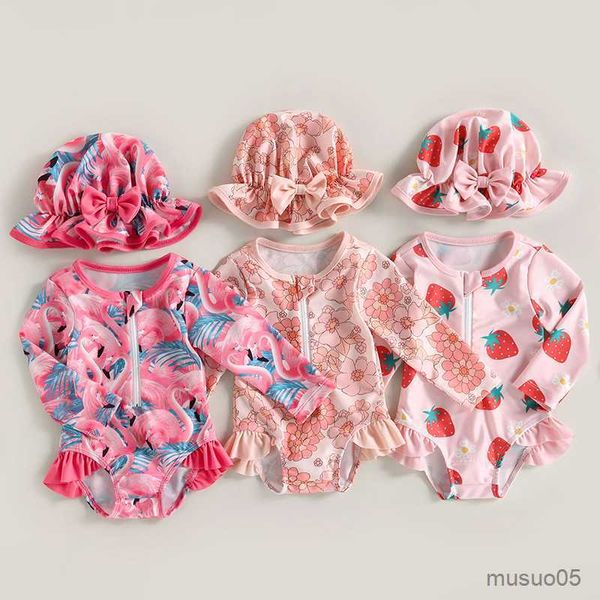 two-pieces long sleeve cute toddler baby girls swimwear beachwear rash swimsuit lovely strawberry print bathing suit sun hat set, Blue
two-pieces long sleeve cute toddler baby girls swimwear beachwear rash swimsuit lovely strawberry print bathing suit sun hat set, Blue