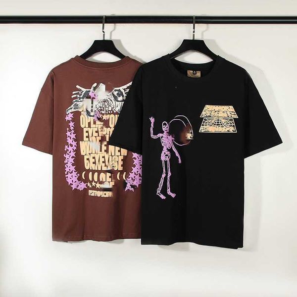 men's loose t-shirt designer's clothes american high street short sleeve men's and women's same style couple beach t-shi, White;black
men's loose t-shirt designer's clothes american high street short sleeve men's and women's same style couple beach t-shi, White;black