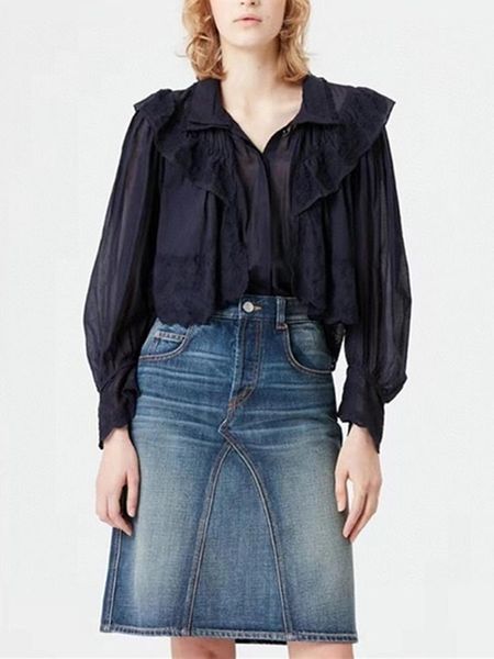 dress women's embroidery ruffles set stand collar long sleeve shirt or straight loose elastic waist shorts skirt, White
dress women's embroidery ruffles set stand collar long sleeve shirt or straight loose elastic waist shorts skirt, White