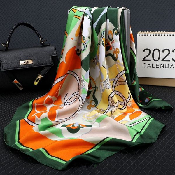 silk scarf women fashion foulard satin shawl scarves big square hair head bandana hijab handkerchief 70x70cm, Blue;gray
silk scarf women fashion foulard satin shawl scarves big square hair head bandana hijab handkerchief 70x70cm, Blue;gray