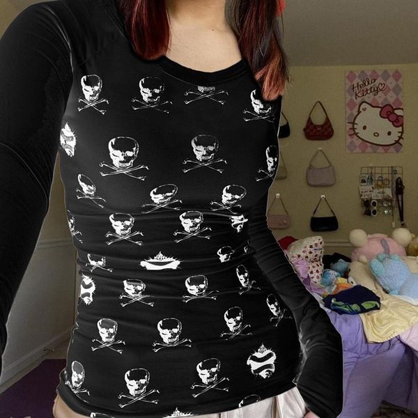 t-shirt fairycore grunge 00s retro dark academia y2k skulls print mall goth t shirt autumn o neck full sleeve slim fit sweats tees, White
t-shirt fairycore grunge 00s retro dark academia y2k skulls print mall goth t shirt autumn o neck full sleeve slim fit sweats tees, White