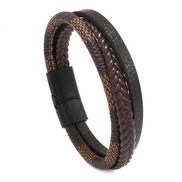 vintage retro patterns leather bracelet mens multi layer hand woven magnetic snap jewelry, Golden;silver
vintage retro patterns leather bracelet mens multi layer hand woven magnetic snap jewelry, Golden;silver