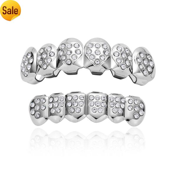 hip hop gold teeth grillz jewelry iced out full rhinestone heart teeth dental grillz set fashion body jewelry men, Silver
hip hop gold teeth grillz jewelry iced out full rhinestone heart teeth dental grillz set fashion body jewelry men, Silver