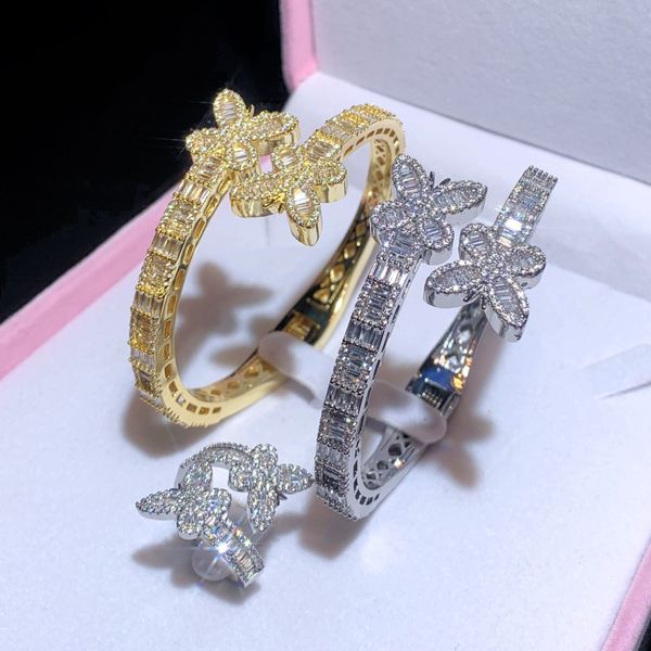 new trendy bracelets bangles yellow white gold plated bling baguette cz butterfly bracelet bangles for men women nice gift, Black
new trendy bracelets bangles yellow white gold plated bling baguette cz butterfly bracelet bangles for men women nice gift, Black