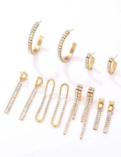 luxury diamond zircon stainless steel drop hoop earrings huggie 18k gold plated long earring custom 2022 drop low moq9085537, Silver
luxury diamond zircon stainless steel drop hoop earrings huggie 18k gold plated long earring custom 2022 drop low moq9085537, Silver