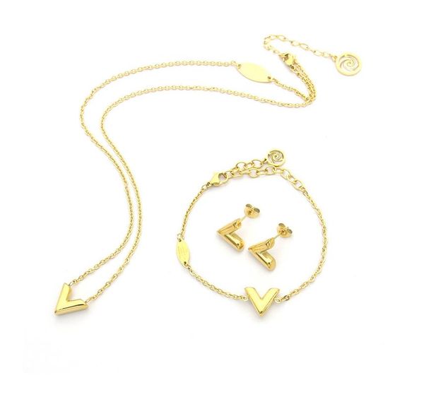 pendant necklaces foreign trade jewelry necklace necklace pendant necklace 18k gold women's v-necklace bracelet earring set, Silver
pendant necklaces foreign trade jewelry necklace necklace pendant necklace 18k gold women's v-necklace bracelet earring set, Silver