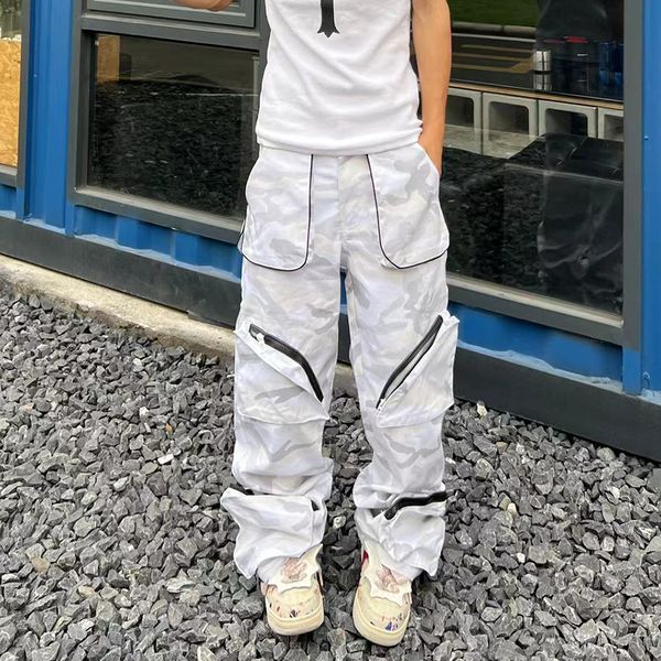 multi-pocket camouflage cargo pants men's straight patchwork casual trousers overalls, Black;brown
multi-pocket camouflage cargo pants men's straight patchwork casual trousers overalls, Black;brown
