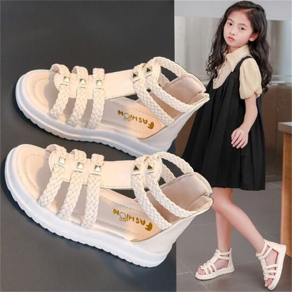 rivets kids girl sandals summer beach slippers soft -bottom toddler infant slides princess roman shoes slip on children casual sneaker, Black;red
rivets kids girl sandals summer beach slippers soft -bottom toddler infant slides princess roman shoes slip on children casual sneaker, Black;red