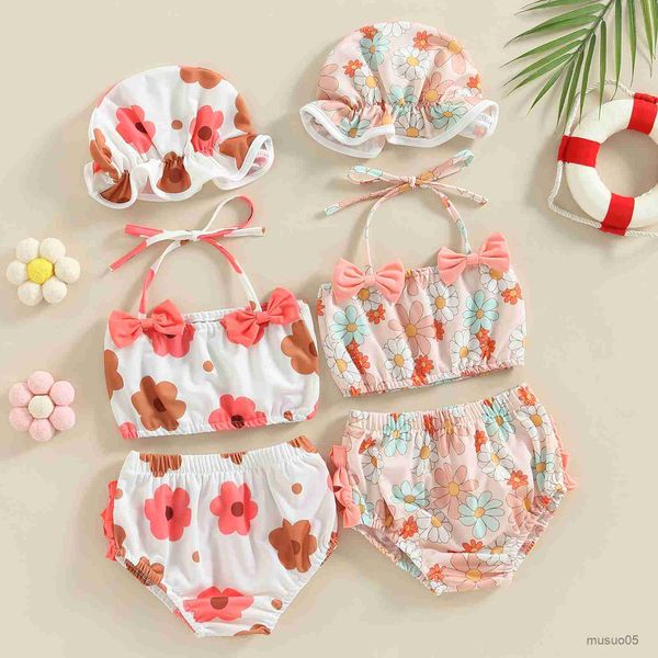 two-pieces baby girls swimsuits bathing suit princess floral print halter bikini set swimming suit beachwear with swim cap set, Blue
two-pieces baby girls swimsuits bathing suit princess floral print halter bikini set swimming suit beachwear with swim cap set, Blue