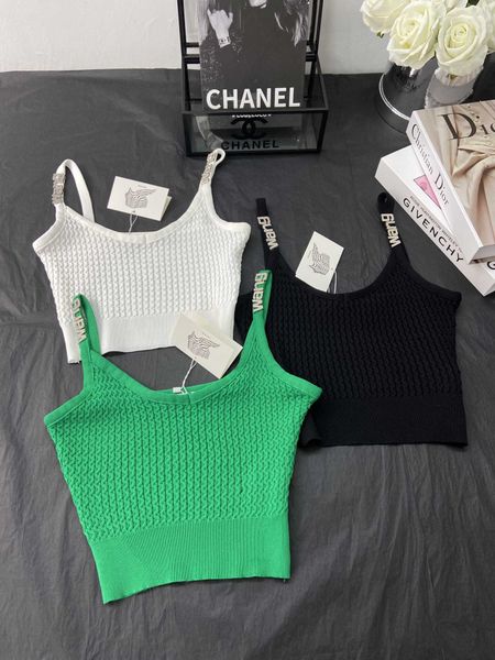 designer haute coutureaw king 23 spring/summer new style stylish letter embedding diamond slim knitted slim fit small slim strap tank top, White
designer haute coutureaw king 23 spring/summer new style stylish letter embedding diamond slim knitted slim fit small slim strap tank top, White