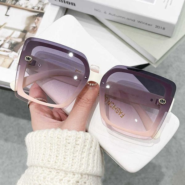 new large frame thin style women's sunglasses uv resistant trimming lenses for stars, White;black
new large frame thin style women's sunglasses uv resistant trimming lenses for stars, White;black