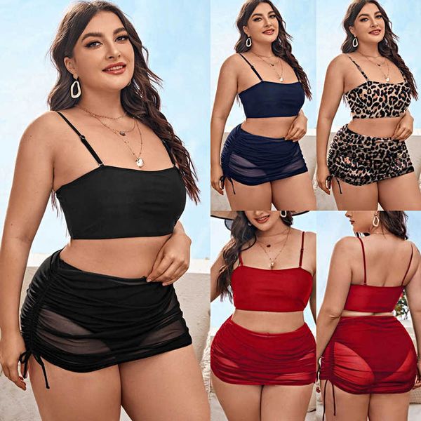 women's plus size swimwear european and american plus size split bikini strap backless shorts mesh drawstring swimsuit for women z0508, Black
women's plus size swimwear european and american plus size split bikini strap backless shorts mesh drawstring swimsuit for women z0508, Black