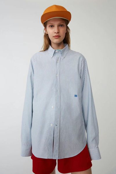 polos new 2021 spring ac studios smiling face women's striped blouse embroidery smile long sleeve casual shirt 2019 new, White
polos new 2021 spring ac studios smiling face women's striped blouse embroidery smile long sleeve casual shirt 2019 new, White