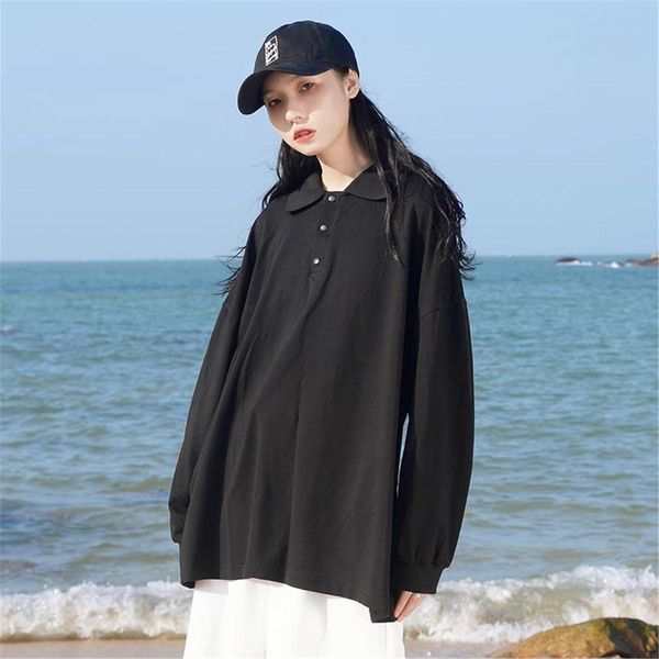 polos black polo shirt girl fashion oversized summer streetwear punk female high street women clothes long sleeve polo shirt, White
polos black polo shirt girl fashion oversized summer streetwear punk female high street women clothes long sleeve polo shirt, White