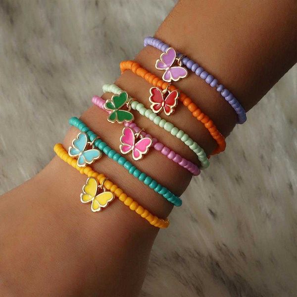 bohemian color bead drop bracelet oil butterfly pendant female six sets ornament, Golden;silver
bohemian color bead drop bracelet oil butterfly pendant female six sets ornament, Golden;silver