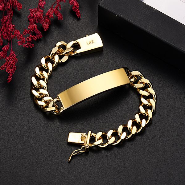 chain wholesale 18k gold 10mm chain bracelets for man women fashion jewelry wedding party christmas gifts 20cm 230508, Black
chain wholesale 18k gold 10mm chain bracelets for man women fashion jewelry wedding party christmas gifts 20cm 230508, Black