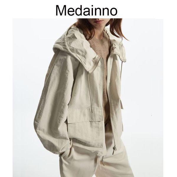 men s jackets megumi no 2023 musim semi gugur ritsleting wanita baru jaket berkerudung mantel padat serbaguna kasual sederhana atasan fashio, Black;brown
men s jackets megumi no 2023 musim semi gugur ritsleting wanita baru jaket berkerudung mantel padat serbaguna kasual sederhana atasan fashio, Black;brown