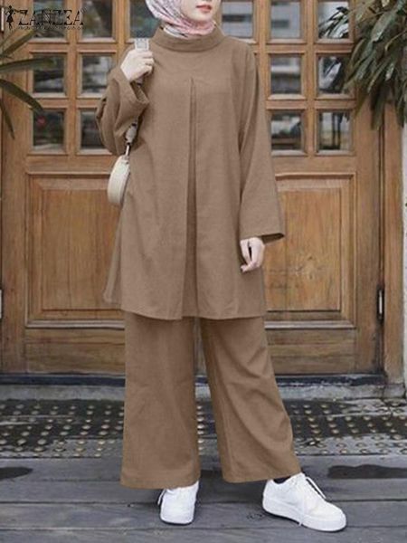 jeans 2023 zanzea elegant solid long sleeve blouse sets wide leg pants suit muslim turkish abaya loose kaftan isamic fashion tracksuit, Blue
jeans 2023 zanzea elegant solid long sleeve blouse sets wide leg pants suit muslim turkish abaya loose kaftan isamic fashion tracksuit, Blue