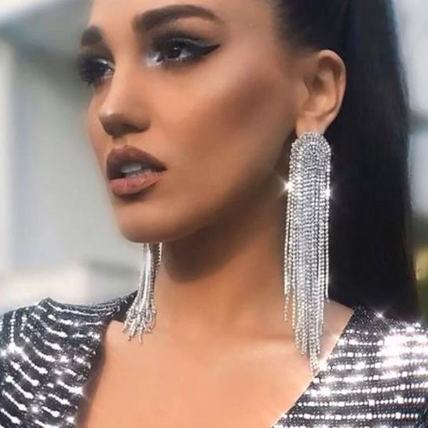 fashion trend street full of diamond tassel earrings club party rhinestone earrings femaleunique designer shiny creative, Golden
fashion trend street full of diamond tassel earrings club party rhinestone earrings femaleunique designer shiny creative, Golden
