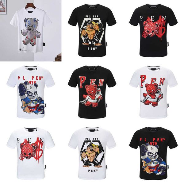 phillip plain summer men's t-shirts fashion designer t shirts for men qp letter embroidery mens women clothing short sleeved tees 9g1f, White;black
phillip plain summer men's t-shirts fashion designer t shirts for men qp letter embroidery mens women clothing short sleeved tees 9g1f, White;black