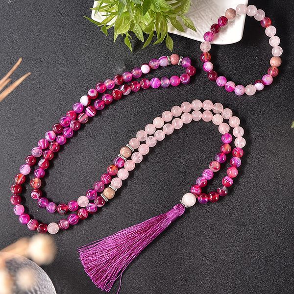 pendant necklaces 8mm rhodochrosite rose quartz agate beaded 108 japamala necklace meditation yoga healing tibetan jewelry bracelet tassel s, Silver
pendant necklaces 8mm rhodochrosite rose quartz agate beaded 108 japamala necklace meditation yoga healing tibetan jewelry bracelet tassel s, Silver