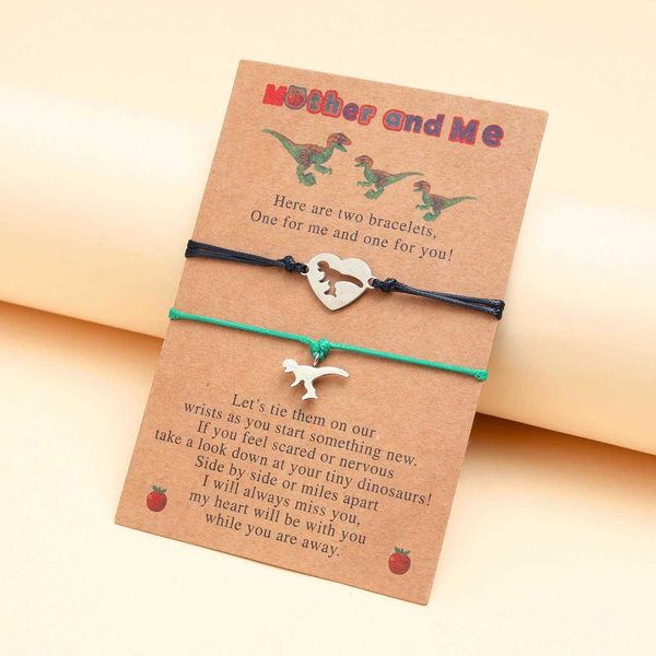 ornament personalized bracelets stainless steel dinosaur mother daughter parent child hand weaving bracelet card carrying strap, Golden;silver
ornament personalized bracelets stainless steel dinosaur mother daughter parent child hand weaving bracelet card carrying strap, Golden;silver