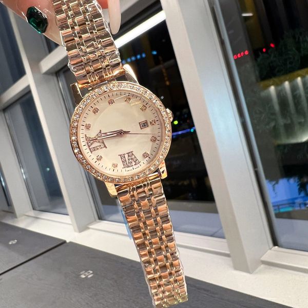 luxury womens watch brand designer diamond lady watches stainless steel band 32mm auto date wristwatches women birthday christmas mother, Slivery;brown
luxury womens watch brand designer diamond lady watches stainless steel band 32mm auto date wristwatches women birthday christmas mother, Slivery;brown