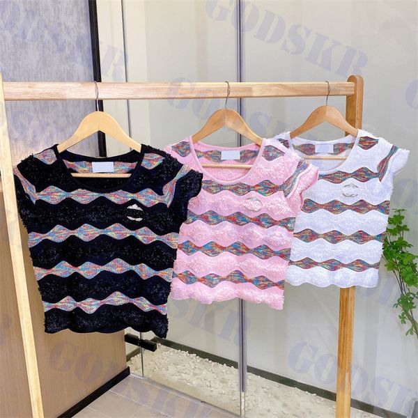 vintage pattern tanks knitted t shirt with letter emblem womens tank three colors, White
vintage pattern tanks knitted t shirt with letter emblem womens tank three colors, White