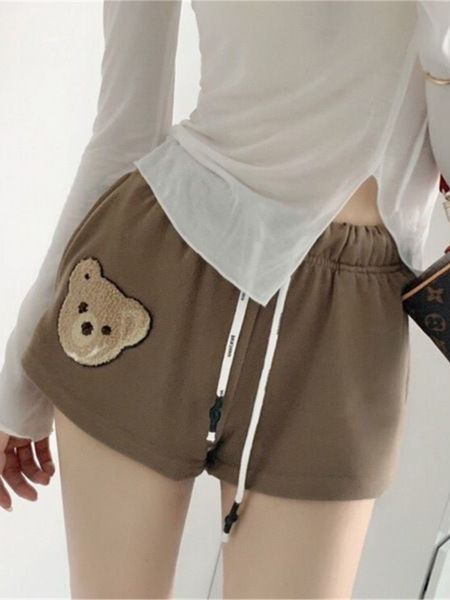 womens shorts summer loose y2k casual pants pocket bear embroidery high waist thin drawstring sports short imitation cotton women shorts 230, White;black
womens shorts summer loose y2k casual pants pocket bear embroidery high waist thin drawstring sports short imitation cotton women shorts 230, White;black